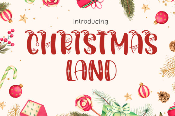 Christmas Land: A Festive Display Font for Your Brand
