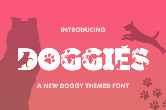 Discover Doggies Silhouette: A Charming Display Font for Your Next Editorial Project