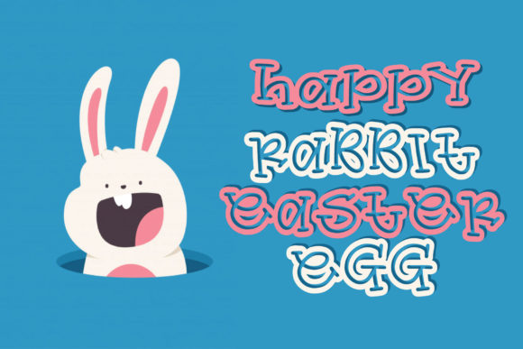 Happy Rabbit Easter Egg: A Playful Display Font for Engaging Campaigns
