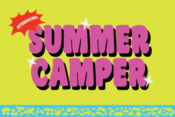 Summer Camper: A Bubbly Display Font for Playful Brands